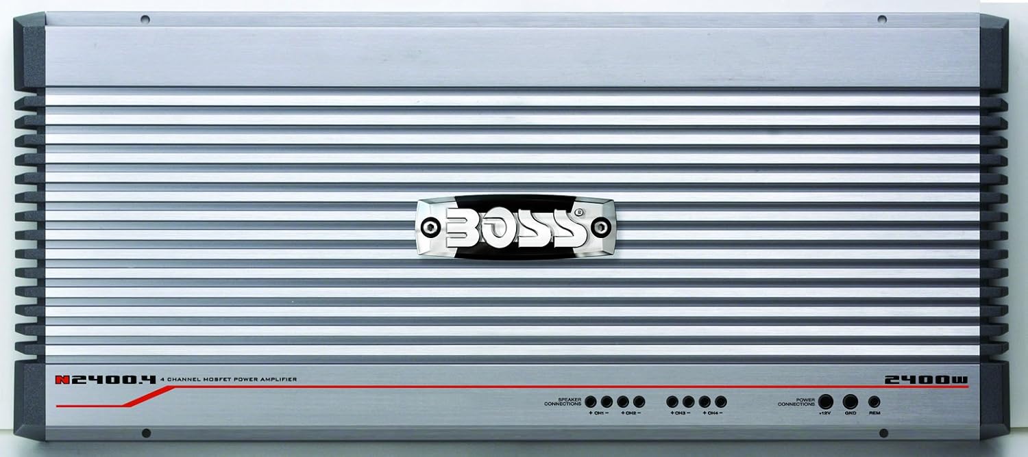 BOSS Audio Systems ONYX N2400.2 2400 Watts 2-Channel Mosfet Power Amplifier with Remote Subwoofer Level Control