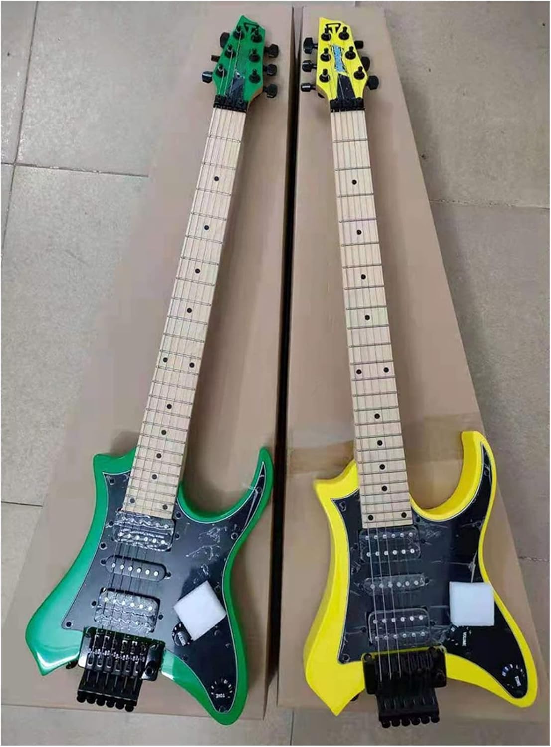 Unfinished Guitar Kit 39 Inch Professional Electric Guitar Alder Wood Body 6 Strings 24F High Gloss Finish Electric Guitar for Travel Handmade ​Guitar Body (Color : Green)
