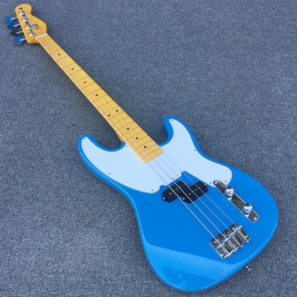 Electric Bass Guitar 4 String Blue and Mahogany Body and Maple Neck Acoustic Guitars (Color : Guitar Size : 43 inches)