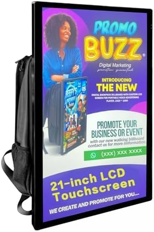 LCD Video Advertising Backpack with Image Display, Portable (Mobile Version+Touch Screen)