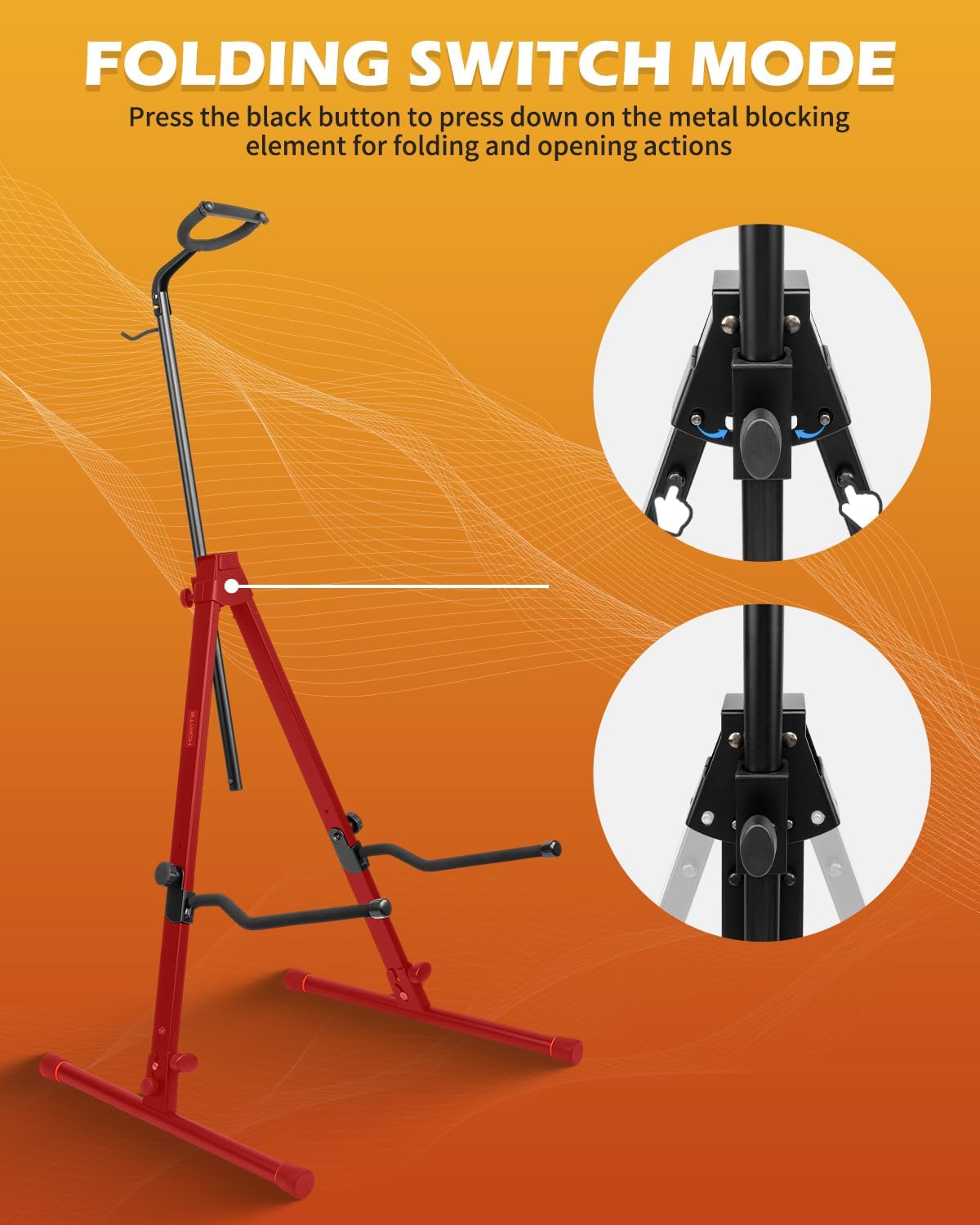 STRICH Adjustable Cello Stand with Bow Hook,Sturdy and 1/2 & 1/4 Double Bass,Contrabass,Bass,Fiddle,Floor Steel Holder for Home Studio Churches Display Travel Performance,SCS-10