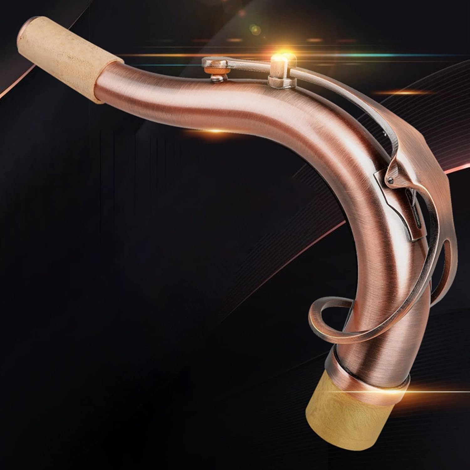 TSTS Tenor B-Drop Sax Bend Neck Sax Neck Tube Brass Material Wind Instrument Accessories Saxophone Replacement Parts