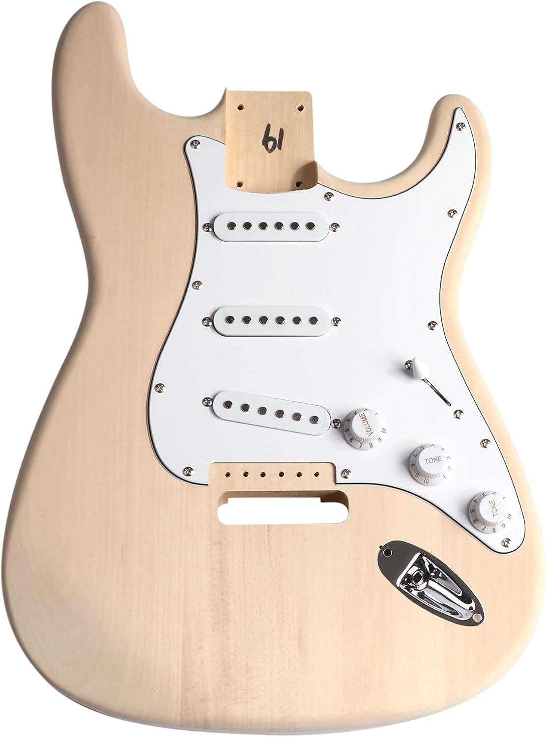 DIY Electric Guitar Kit Beginner Kits 6 String Right Handed with Basswood Body Maple Neck Poplar Laminated Fingerboard Build Your Own Guitar.