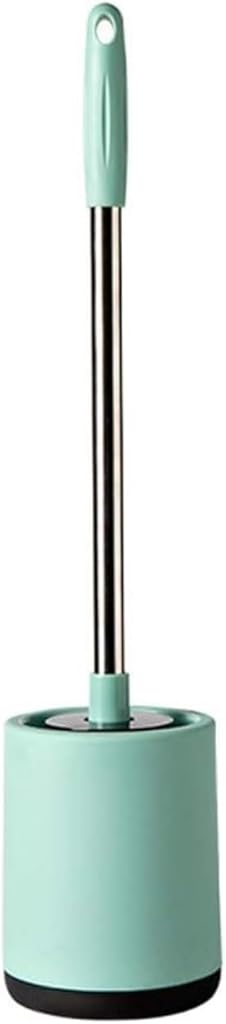 Toilet Brush Toilet Brush Stainless Steel Holder Cleaning Brush for Toilet Wall Hanging Household Floor Cleaning Bathroom Accessories Toilet Brush and Holder (Color : Blue+Blue) (Blue)