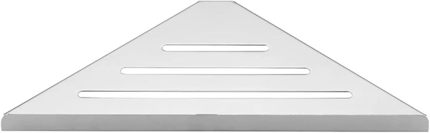 Bathroom Shelves Wall Mount Shower Corner Shelf No-Drill 304 Stainless Steel Corner Storage Shampoo Body Wash Organizer(1pc Silver)