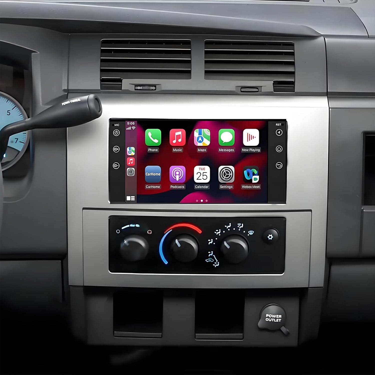 PHEZEN 7 inch Touchscreen Car Stereo for Dodge Dakota 2005-2011, Android 13 Double Din Car Radio with Carplay & Android Auto in-Dash Navigation BT Mirror Link WiFi Backup Camera 2+32G