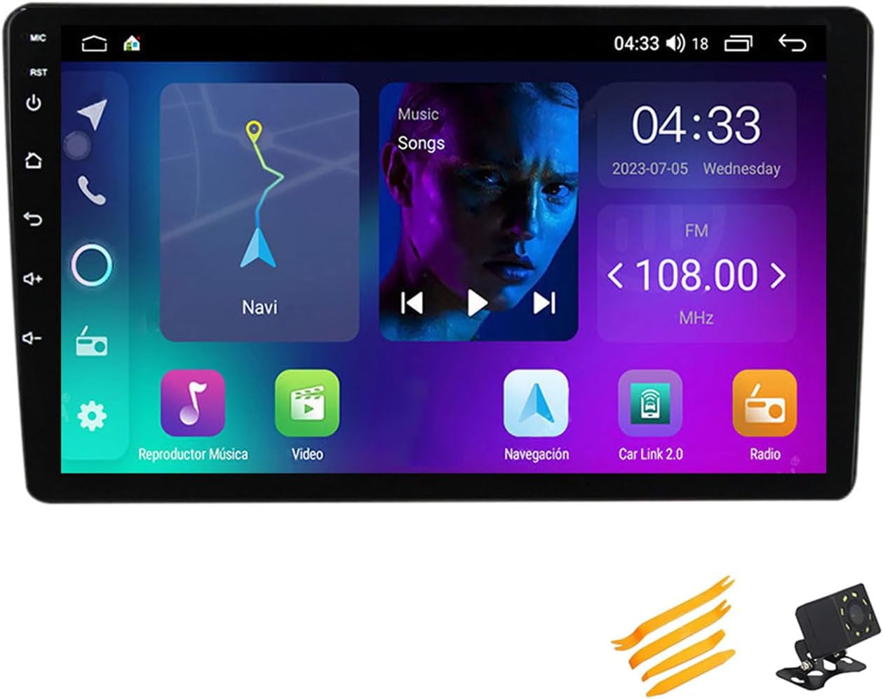 Android 13 Car Stereo Bluetooth CarPlay 2 DIN Touch Screen Compatible with Chery A3 2008~2010 9In QLED Display Car Radio with Navigation Android Auto FM RDS SWC,4 Core NF2 2G+32G