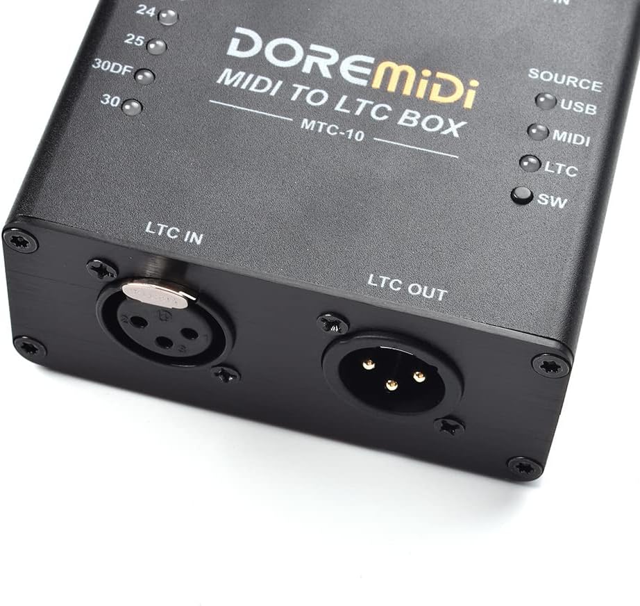 MIDI To LTC Box Is MIDI Time Code and SMPTE LTC Time Code Conversion Device Designed Synchronize Time of MIDI Audio and Lighting
