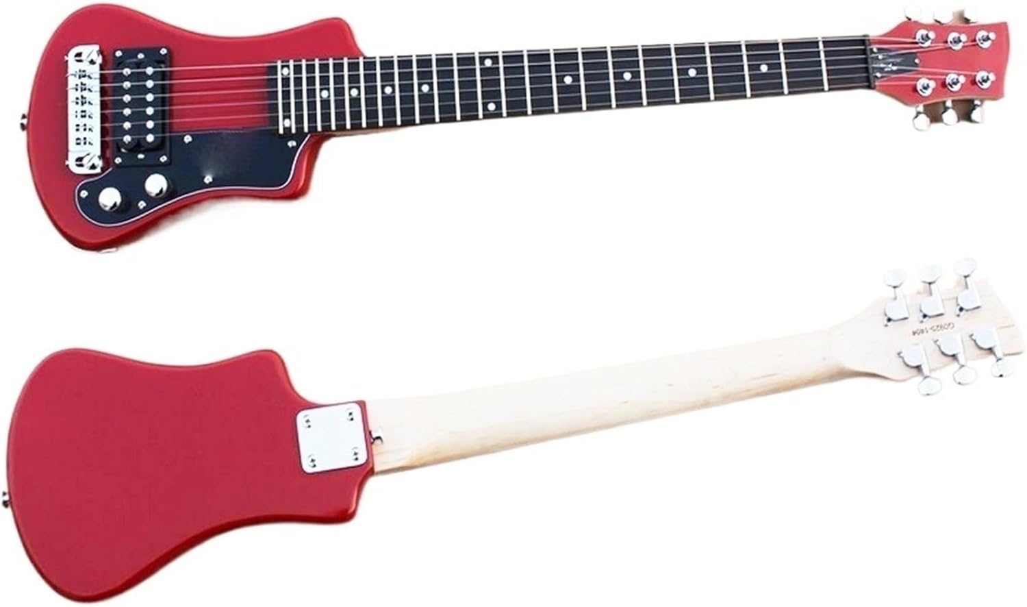 Beginner Electric Guitar Kits Travel Portable Electric Guitar With Embroidered Sponge Bag(Red)