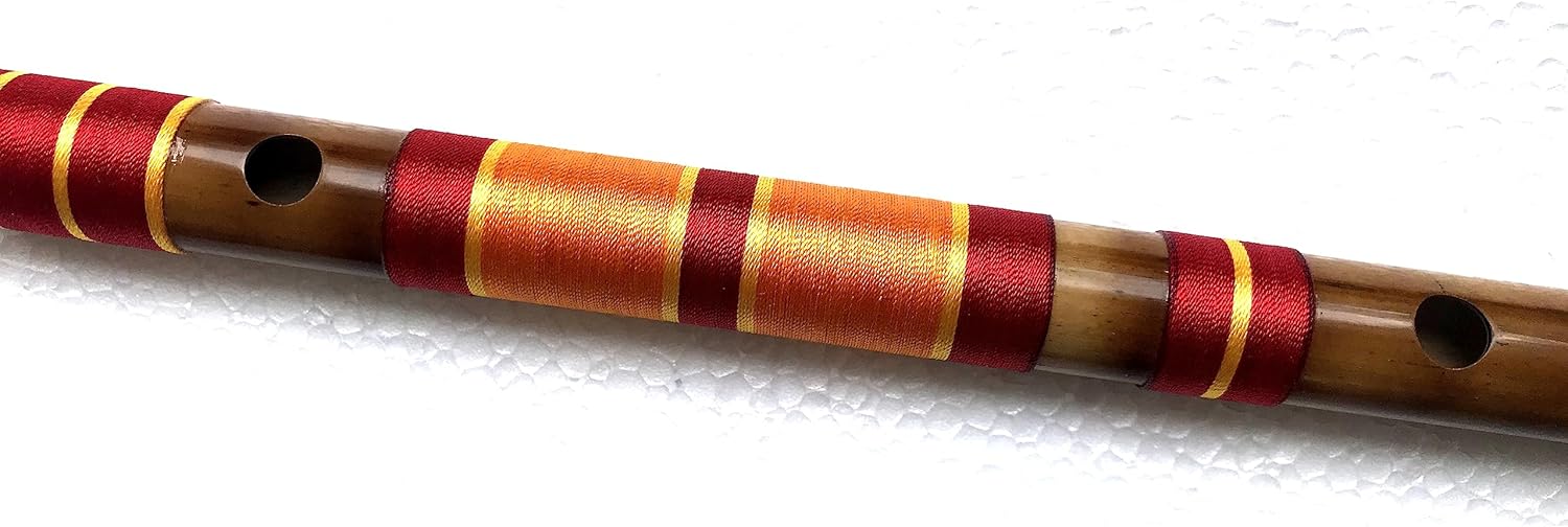 Left handed Concert Bamboo Flute C # Sharp scale Fry Bansuri With cover & case