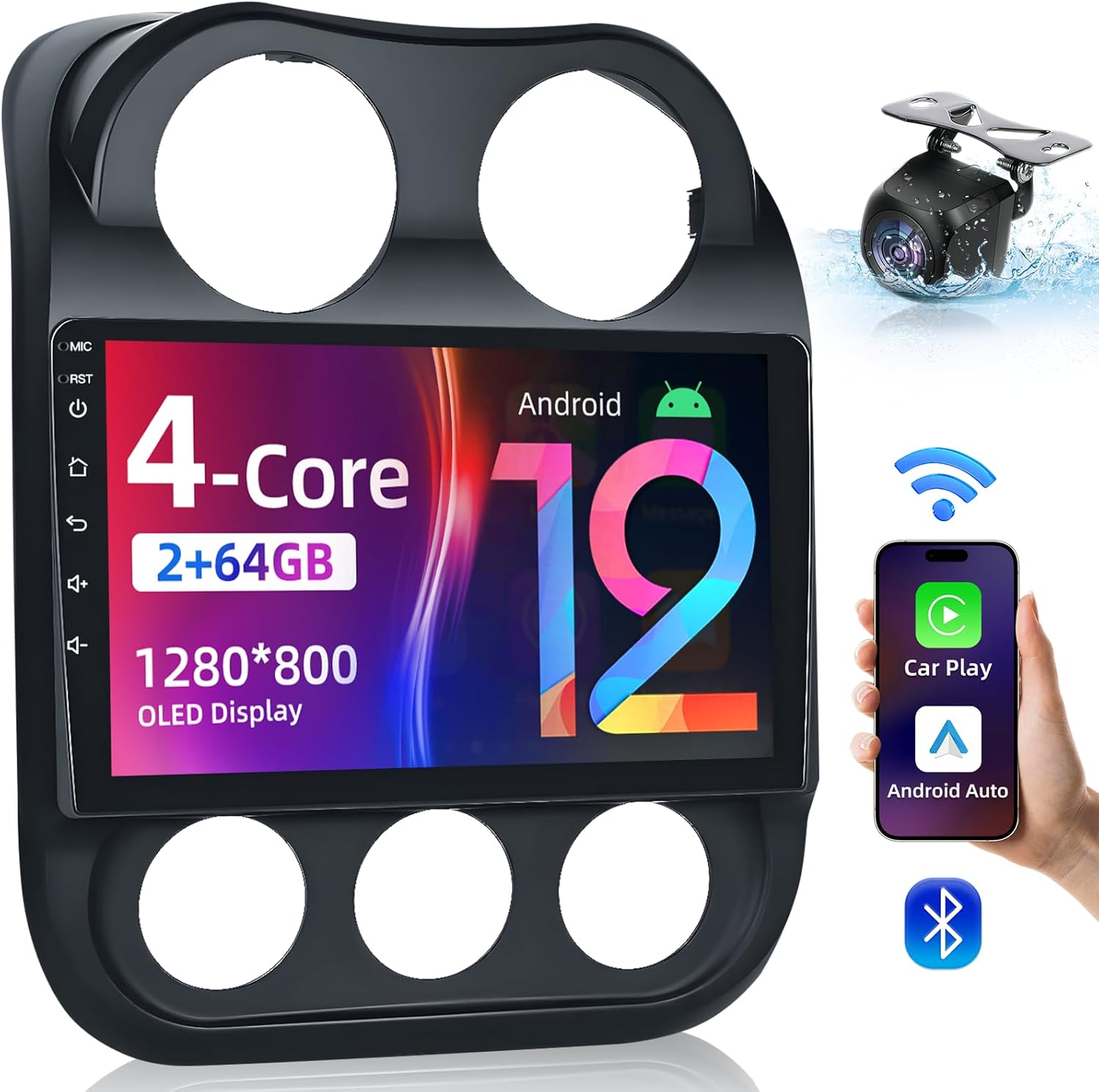 [4Core+64GB] Car Radio Stereo for Jeep Patriot Compass 2010 2011 2012 2013 2014 2015 2016: 10