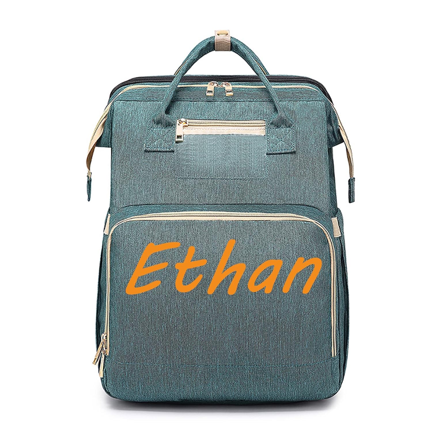 Personalized Diaper Bag with Name Embroidered Mommy Bag Backpack X-Large Foldable Stretchable