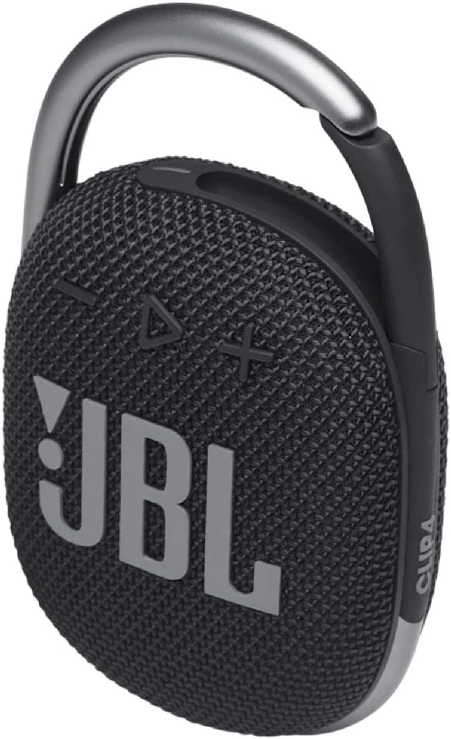 JBL 2 Pack Clip 4 Waterproof Wireless Audio Bluetooth Speaker Bundle (Black) (Renewed)
