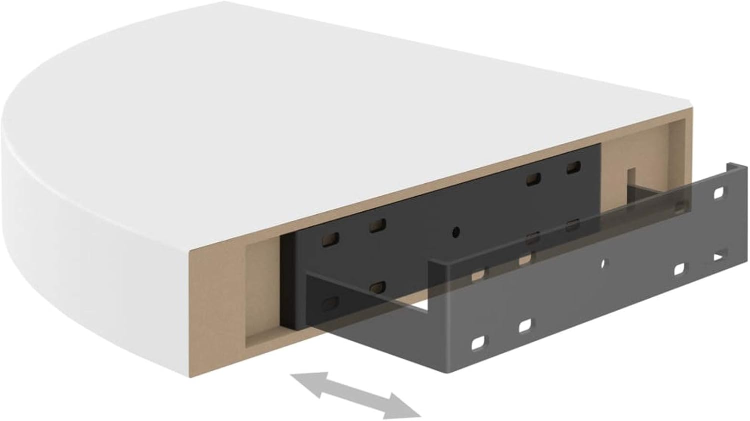 Floating Corner Shelf Wall Mount Floating Corner Shelves Set for Bedroom, Living Room, Bathroom, Kitchen 4 pcs White 9.8