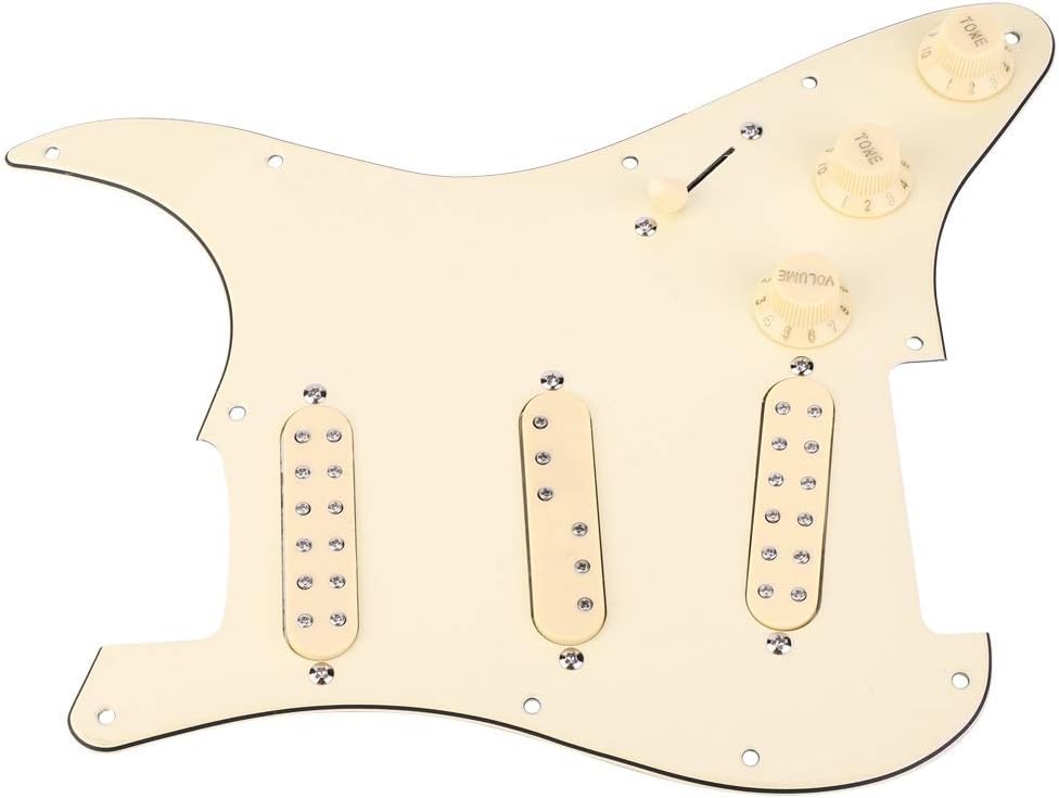 Electric Guitar Pickguard Kit, Pre Wired Guitar Hardware, Loaded Pickups, Compatible with Electric Guitars, Scratchplate Backplate, Easy Installation, for Guitarists, DIY Enthusiasts, Guitar Repairs,