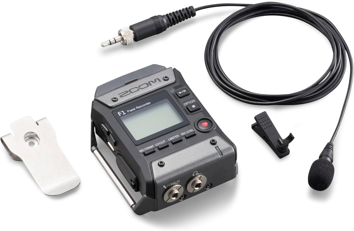 Zoom F1 Field Recorder with Lavalier Microphone