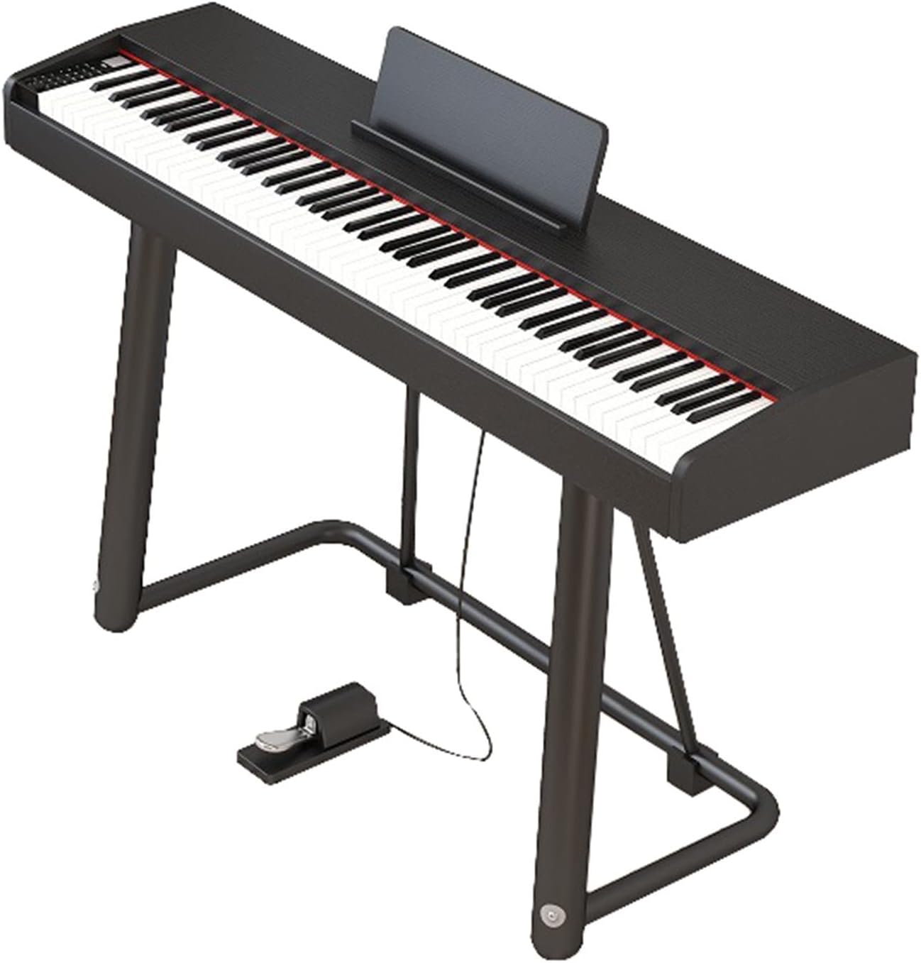Digital Piano Keyboard 88 Key Electric Piano With Sustain Pedal And Piano Stand Supports MIDI USB Audio Mic And Headphones Classic Keyboard Piano For Adults Children And Beginners(Black)
