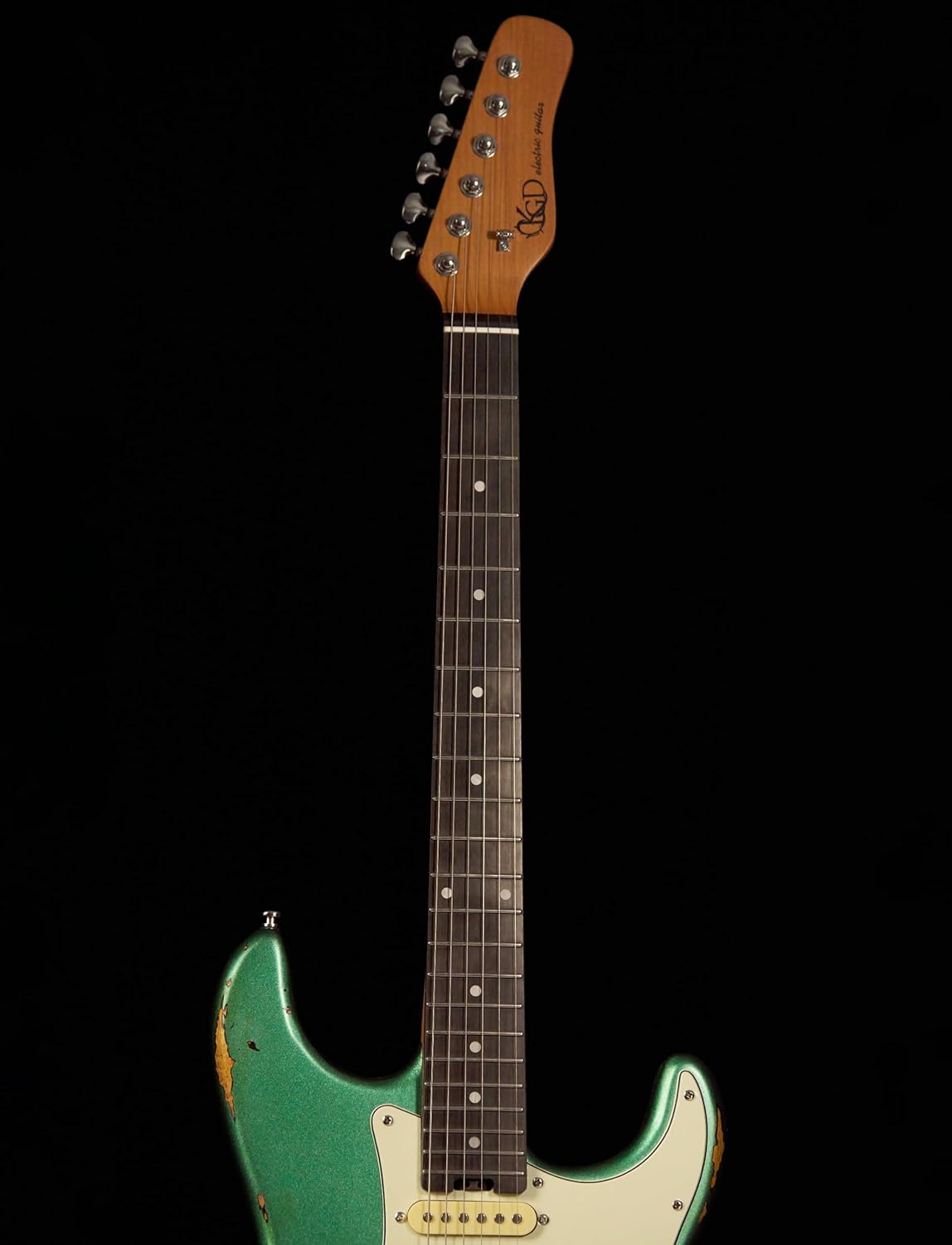 KGD Relic Electric Guitar,Roasted Maple Neck and Rosewood fingerboard,Bone Nut,6-String Relic Guitar,Professional/Full Size/Electric Guitars for Adults