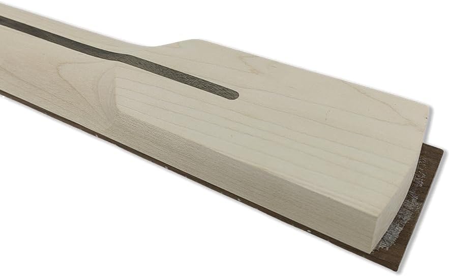 Left Hand Maple Replacement Electric Bass Guitar Neck, 4-String 22 Fret 34'' Scale Length 42mm Nut & 65mm Heel Maple Fretboard Bolt On Unfinished Bass Neck DIY Installation & Repair Part