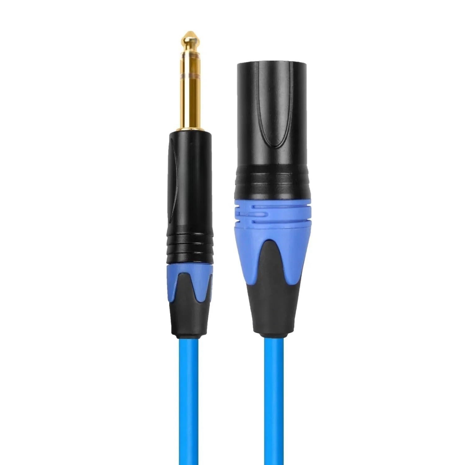 Microphone Cable XLR 3-Pin to Ja-ck 6.5mm Mic Lead Aux Cord TRS 6.35 mm/6.5 mm Male to XLR Male Cord for Amplifier(Blue,15m)