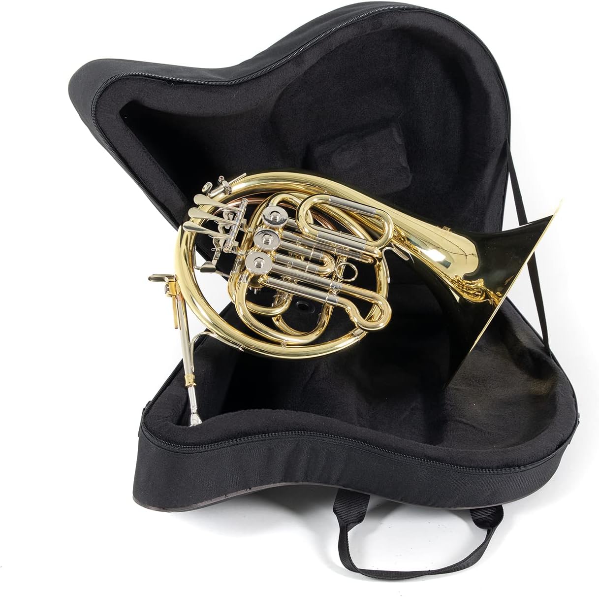 children Bb French Horn MOD.HR212B lacquered finish with Light weight form shaped case, Yellow,Gold,Silver (RB701401)