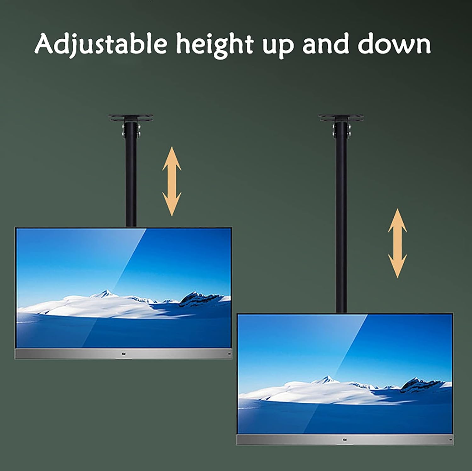 TV Stand tv Wall Mount Adjustable Heigh Ceiling TV Mount Bracket, 90° Tilt TV Bracket, for Most 19-55 Inch LED Screen Display,1m