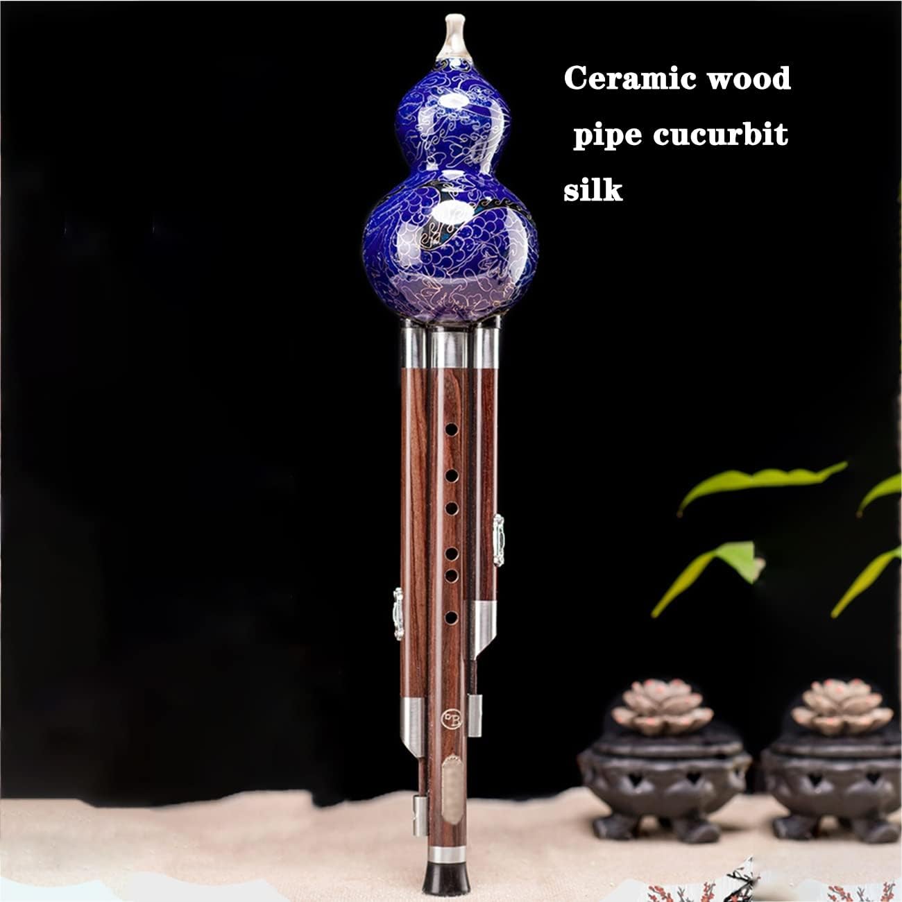 Woodwind Cucurbit Flute Musical Instrument B-Flat C Gourd Flute Adult Children Learn to Play The Gourd Flute Easy to Carry Cucurbit Flute (Color : Blue, Size : C-Key)