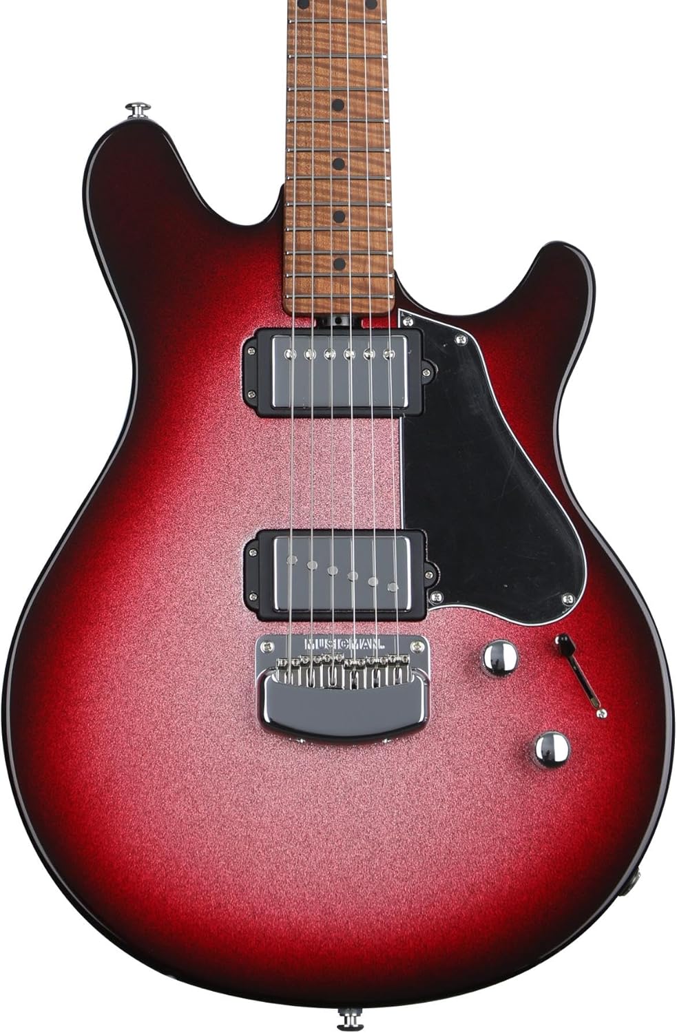 Ernie Ball Music Man Valentine Electric Guitar - Maroon Sparkle Burst