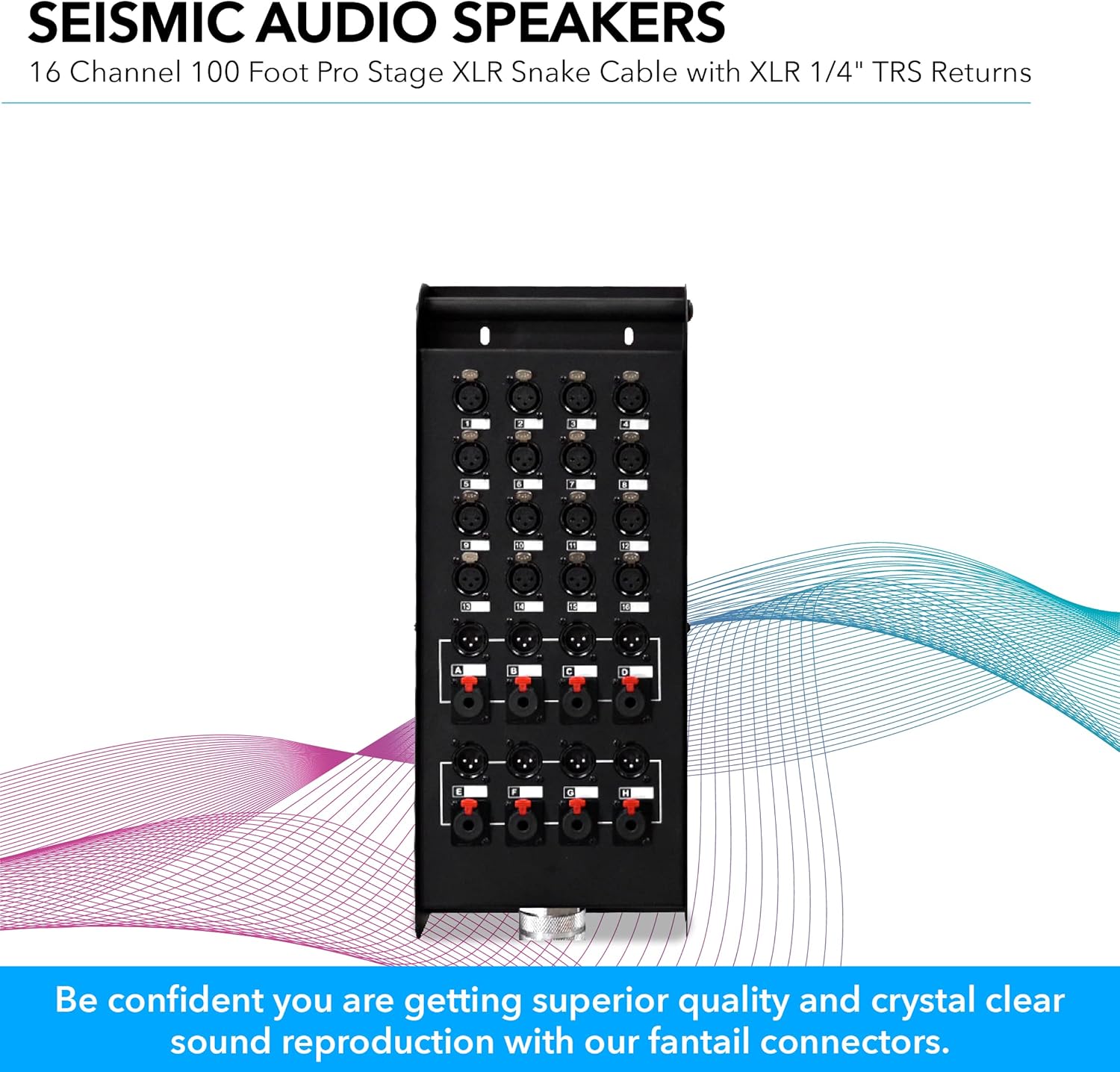Seismic Audio - SALS-16x8x100 - 16 Channel 100' Pro Stage XLR Snake Cable (XLR & 1/4