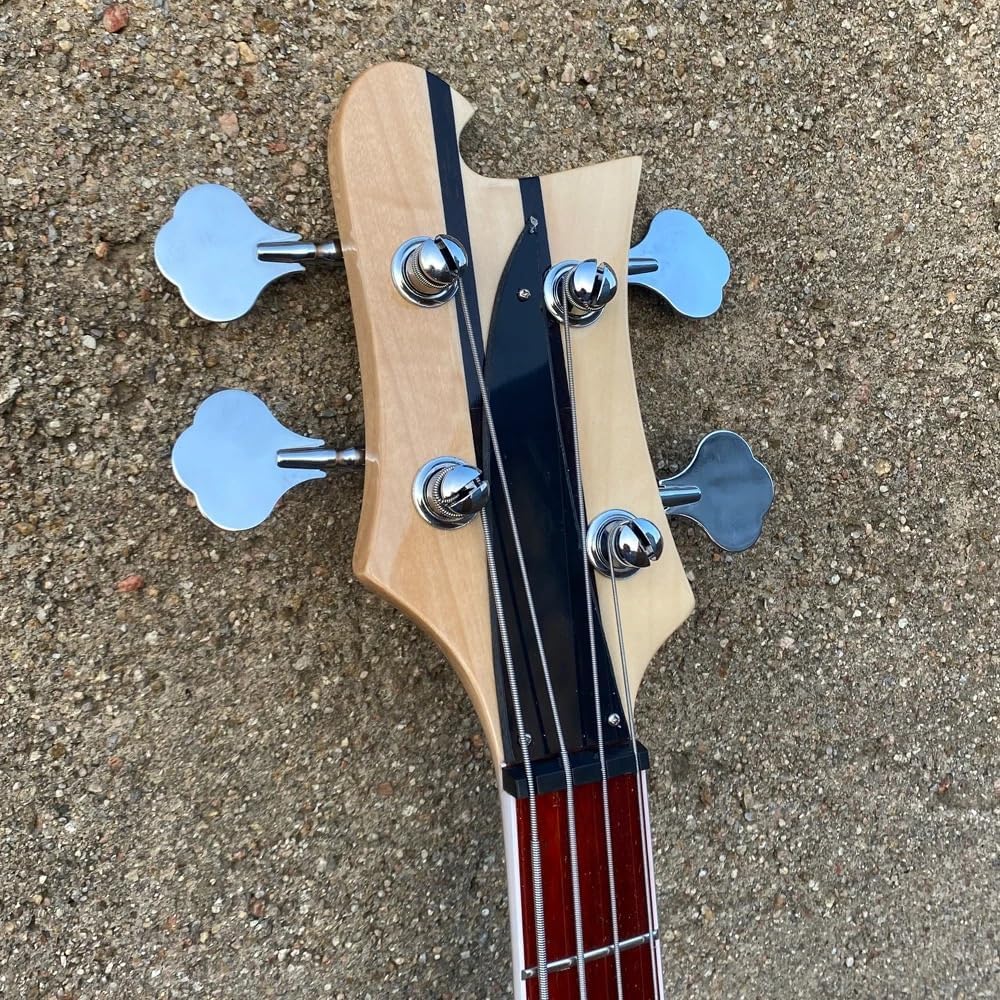 4-String Electric Bass Guitar - Spalted Maple Top, Maple & Rosewood Neck, Humbucker & Single Coil Pickups
