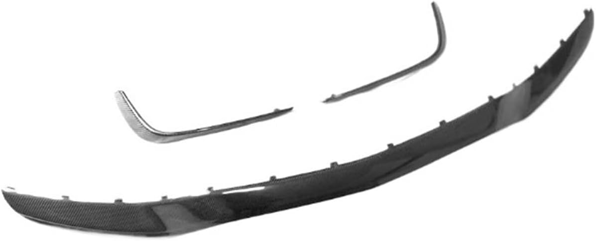 C Class Carbon Fiber Front Bumper Mid Lip Spoiler Compatible For Mercedes Benz W205 C63 AMG S C180 C200 C260 Sedan 15-17 Car Styling FRP(3PCS Carbon Fiber)