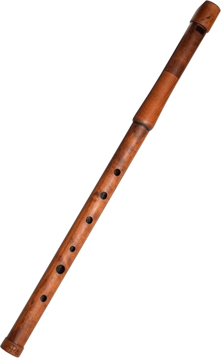 Wooden Whistle Key of F PFC-01 Great Sound Hand Carved Alto Version of the Ethnic Fipple Flute - Svirel Folk Wind Music Instrument Stabilized Wood Woodwind Handmade Brown