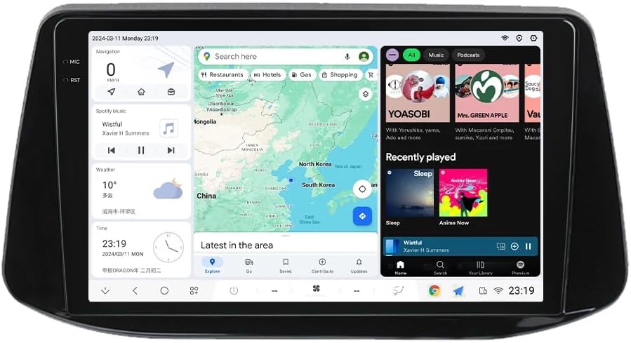 MekedeTech DUDUAUTO DUDU7 Dash Kit for Hyundai i30 Elantra GT Radio Upgrade 2018 2019 2020,9.5 inch 2K 2000X1200 Touch Screen Car Stereo Intelligent Head Unit 12G RAM 256G ROM