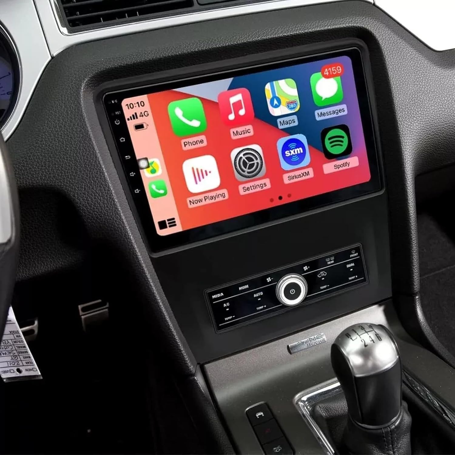 PHEZEN Android 13.0 Car Radio Fit for Ford Mustang 2010 2011 2012 2013 2014, 10inch Car Stereo Audio with Carplay/Android Auto Support Mirror Link GPS BT Backup Camera 2G+32GB