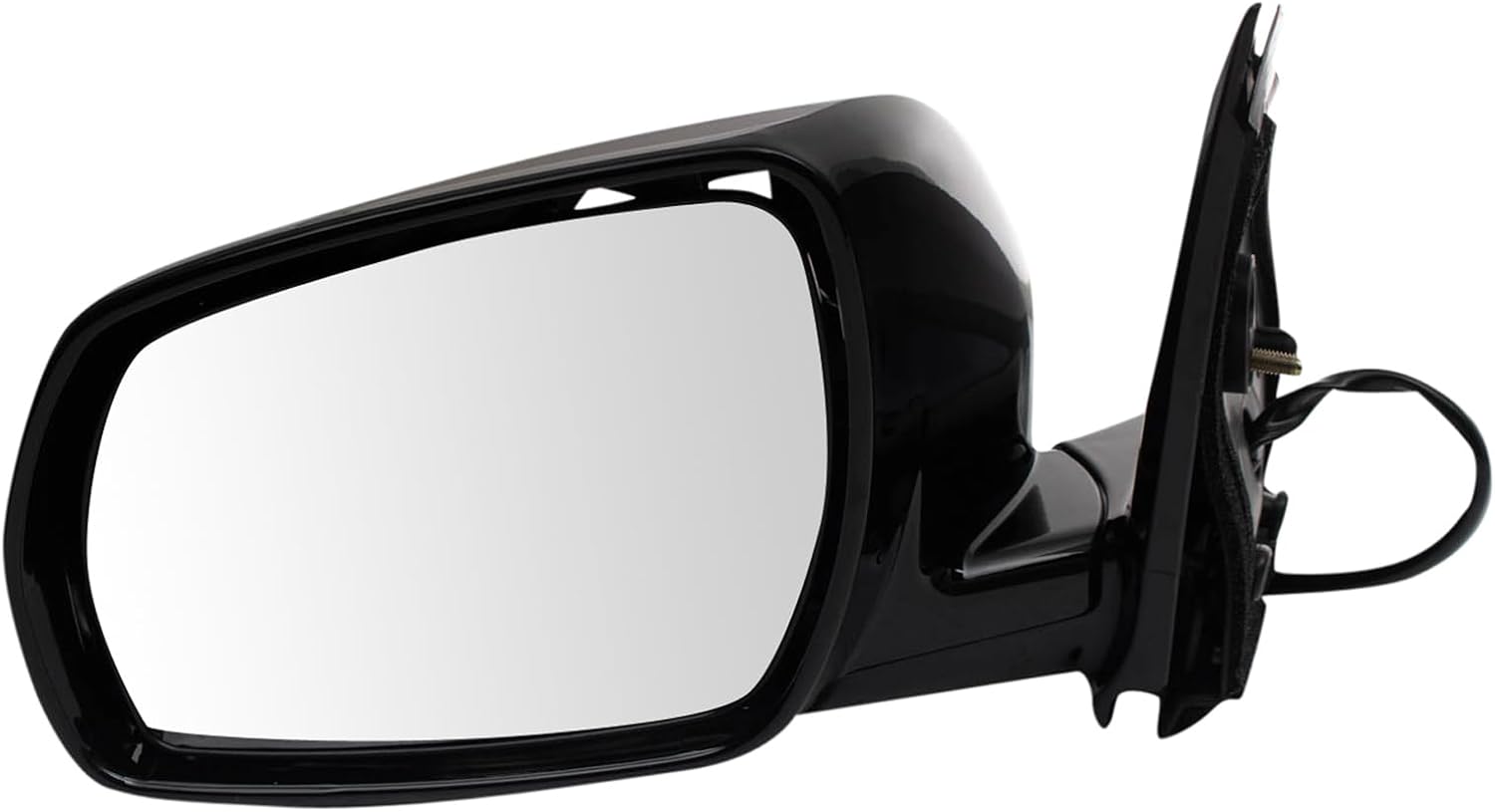 TRQ Driver Side Power Heated Mirror Gloss Black Smooth Paint to Match Compatible with 2005-2007 Nissan Murano NI1320180