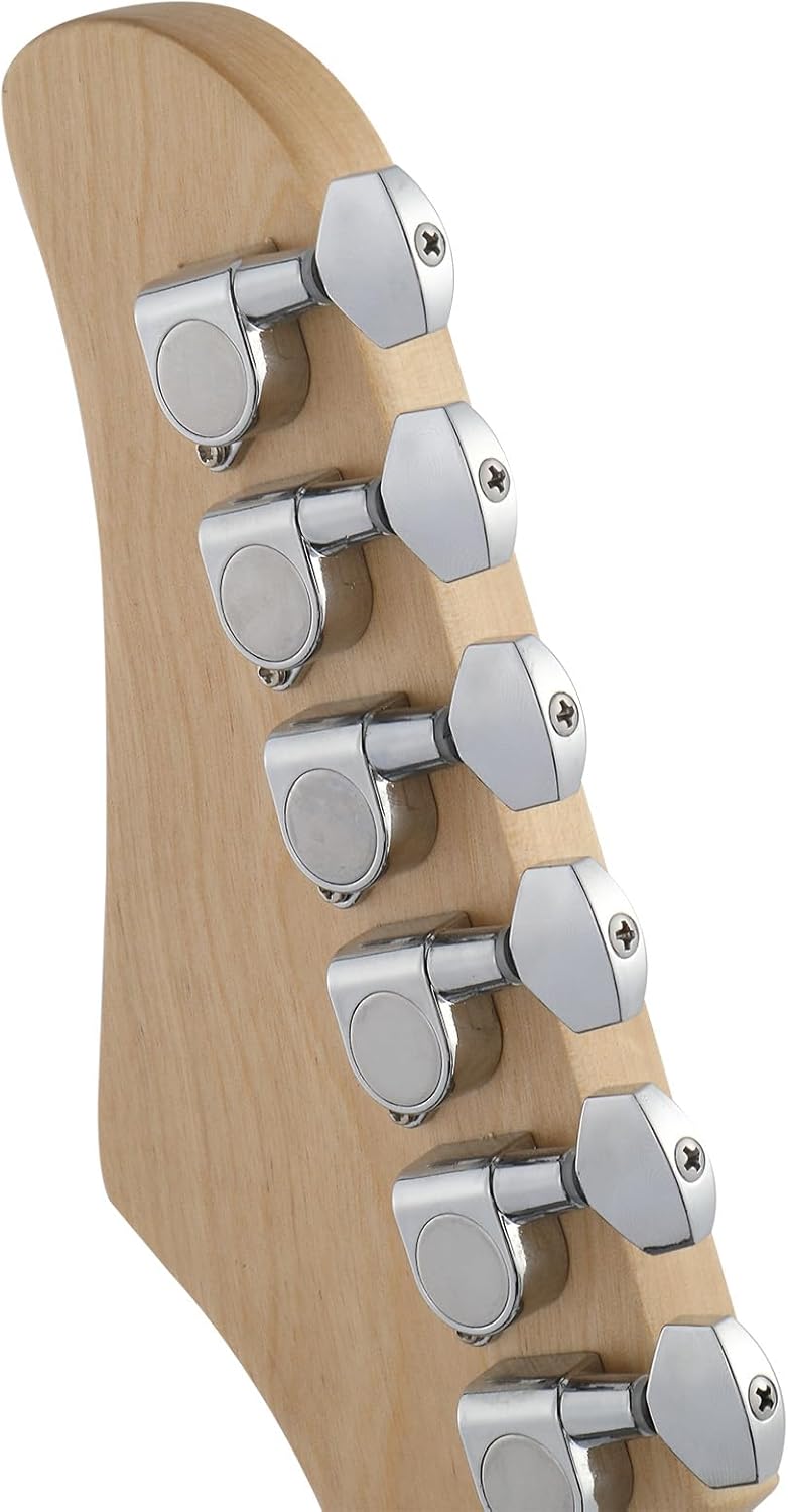 KST Stylish H-S-S Pickup Electric Guitar Kit,39in Electric Guitars for Beginners,Right Handed Electrics Guitar,with 5W AMP Bag Guitar Strap Strings,for Street Performers & Home Studios (Green)