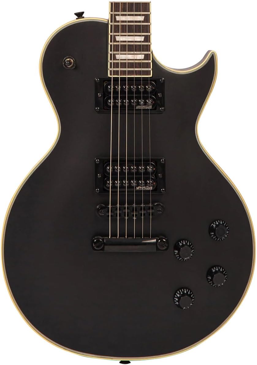 VINTAGE Electric Guitar, Right, Satin Black (V100VMX)