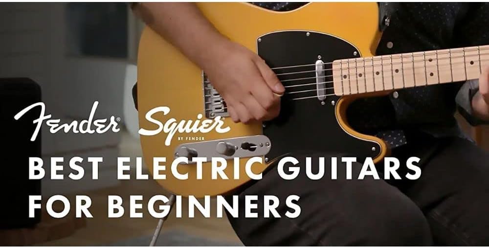 Squier by Fender Affinity Series Telecaster, Maple fingerboard (Butterscotch Blonde) Bundle with Fender 10ft Cable (Straight/Straight), Guitar 12-Pack Picks, and 2