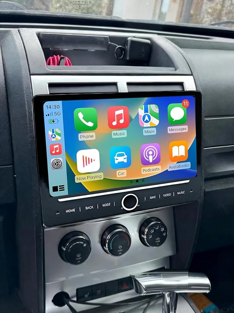 Car Stereo Radio Compatible for Dodge Nitro 2007-2011 with Carplay Android Auto GPS Navigation 10in Touchscreen Car Radio Player with Bluetooth Wifi FM/RDS SWC Mirror Link Split Screen + Backup Camera