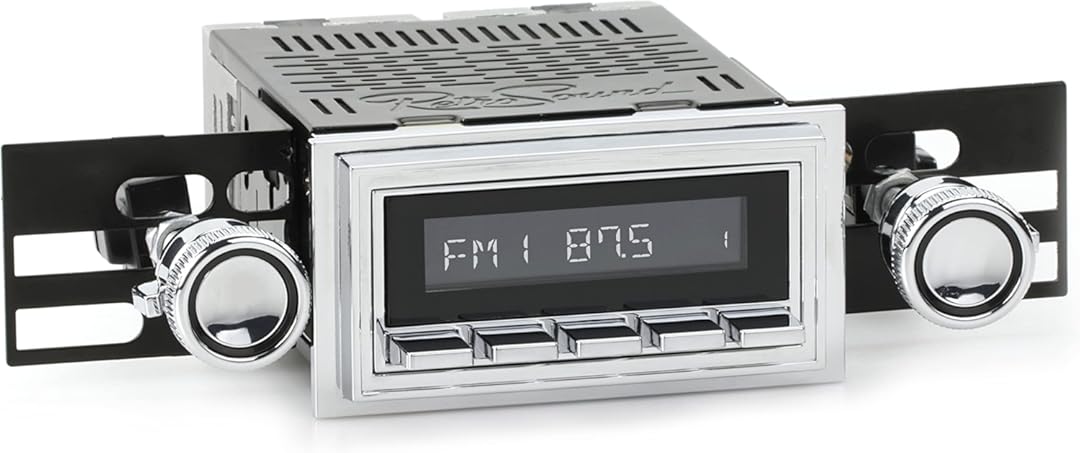 RetroSound RetroRadio AM FM Stereo 08-80 Chrome Compatible with 1967-68 Ford Mustang