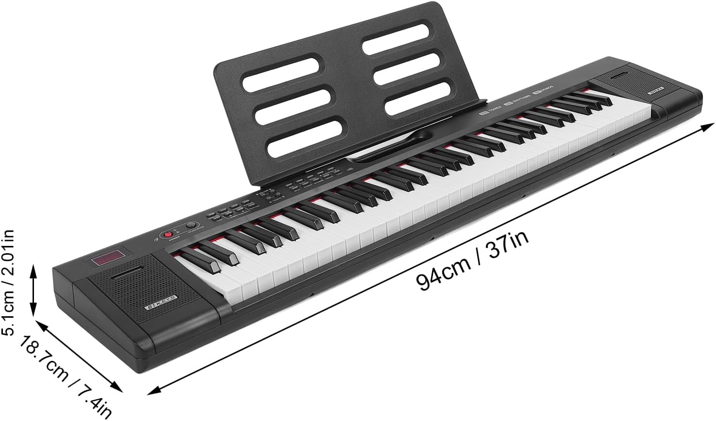 61 Keys Electric Keyboard Rich Tones and Rhythms Digital Music Keyboard Portable Lighting Electronic Piano for Beginners (US Plug)