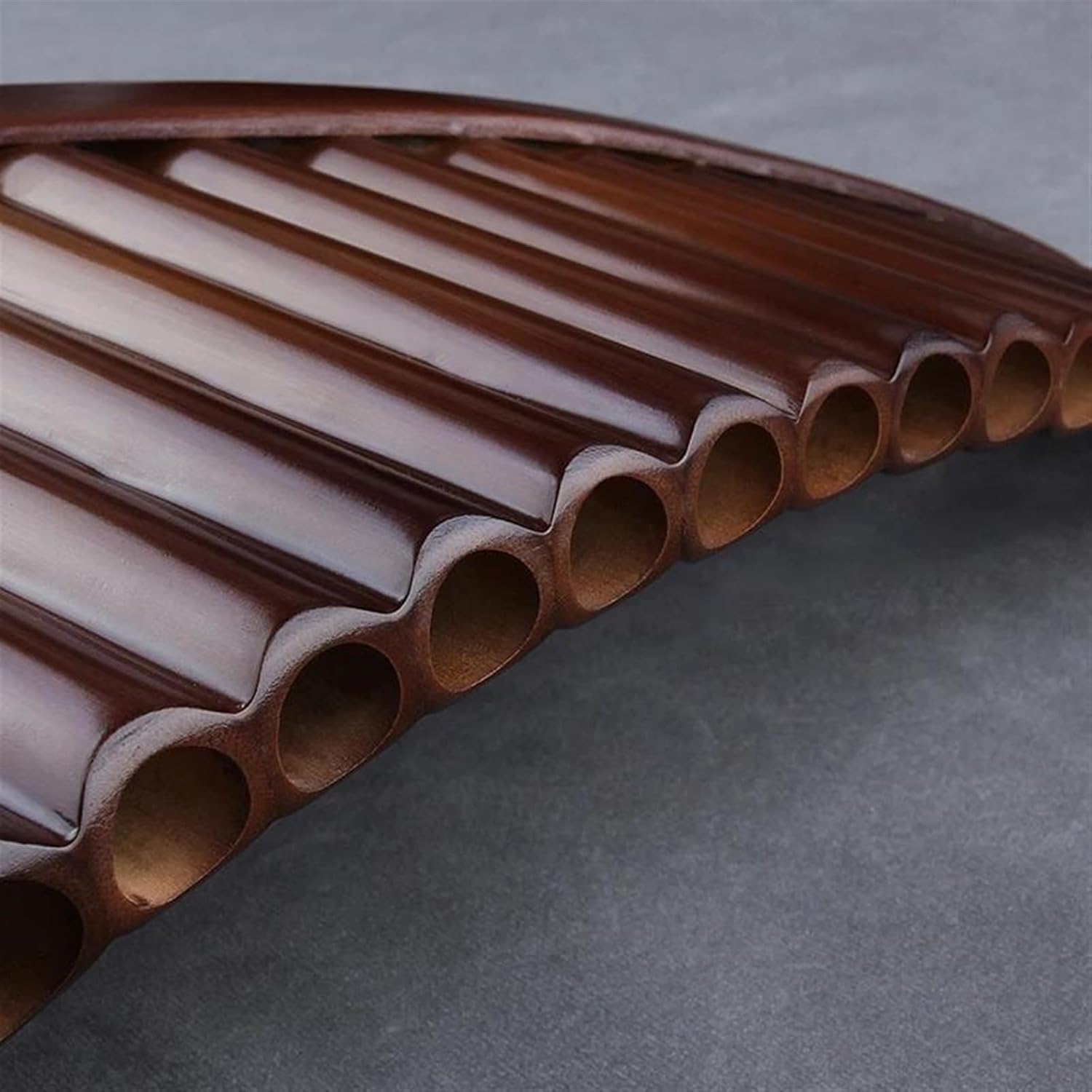 pan flute for beginners 22 Tubes C Key Brown Pan Flute Panpipes Folk Woodwind Musical Instrument (Color : 22-C-LEFT)