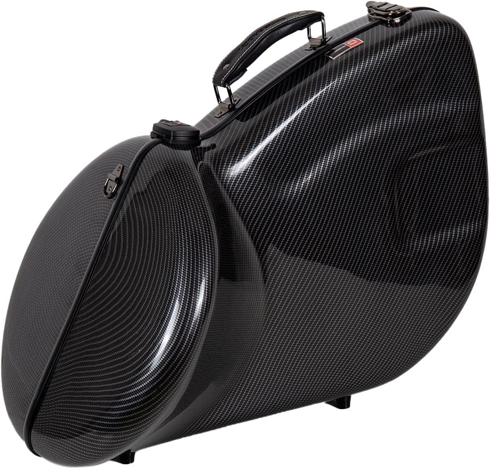 Crossrock Composite Carbon Fiber Hard-shell case for French Horn Bell Undetachable with TSA lock-Black(CRF3000FHUBK)