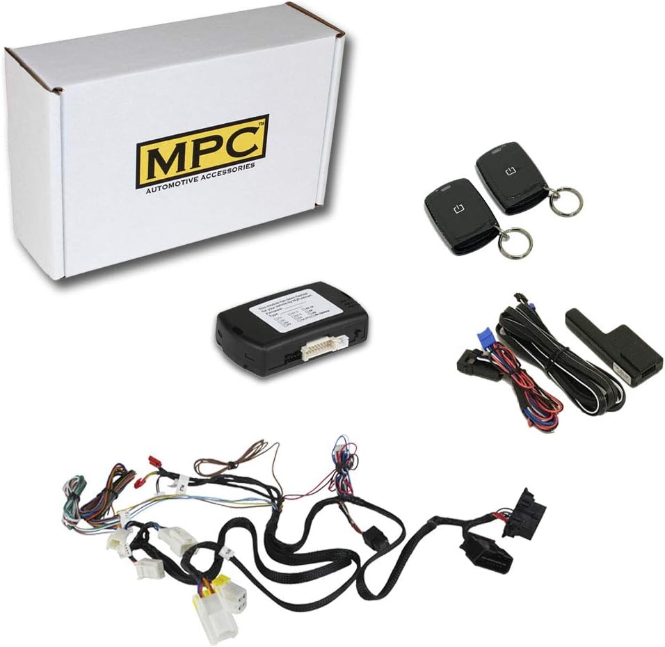 MPC (2) 1-Button 1-Way Extended Range Remote Start Kit Compatible with 2009-2013 Infiniti FX35 - Push-to-Start - with T-Harness - Firmware Preloaded - Remote Range Up to 1,500 ft
