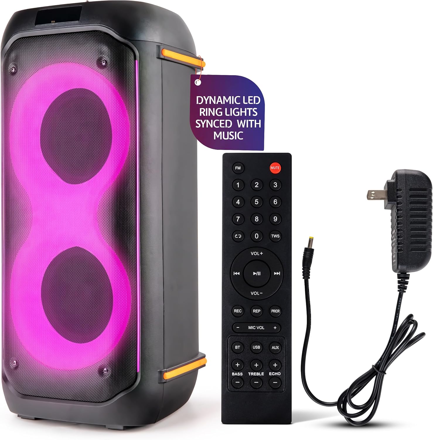 Pyle Audio Large Bluetooth Party Speaker with Bass - Big Speaker with True Wireless Stereo System - Enjoy Powerful Bass and Clear Treble - Party Bluetooth Speaker - PPHP26BL - 160W