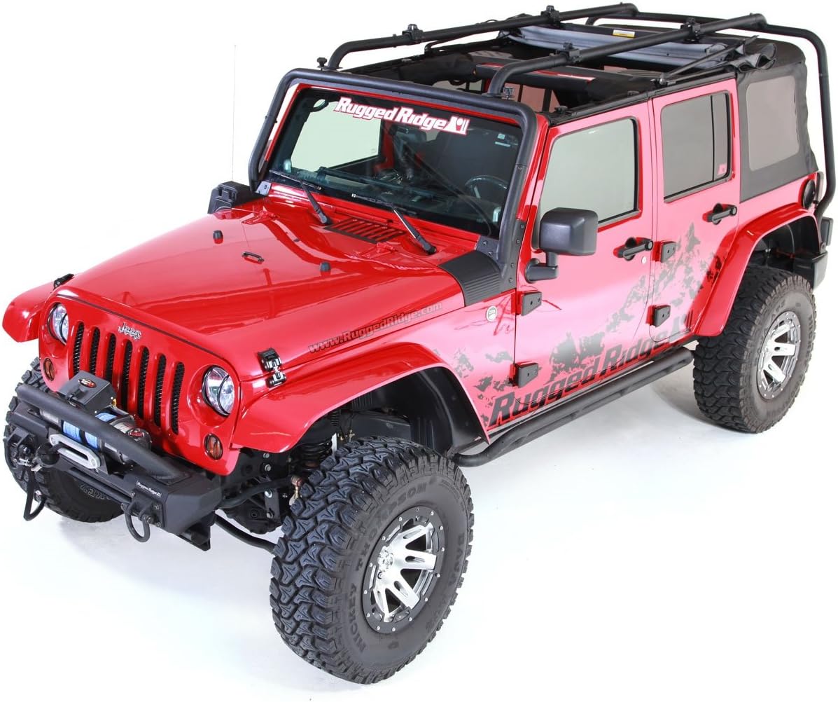 Rugged Ridge 11703.02 Sherpa Roof Rack; 07-18 Jeep Wrangler JKU, 4 Door