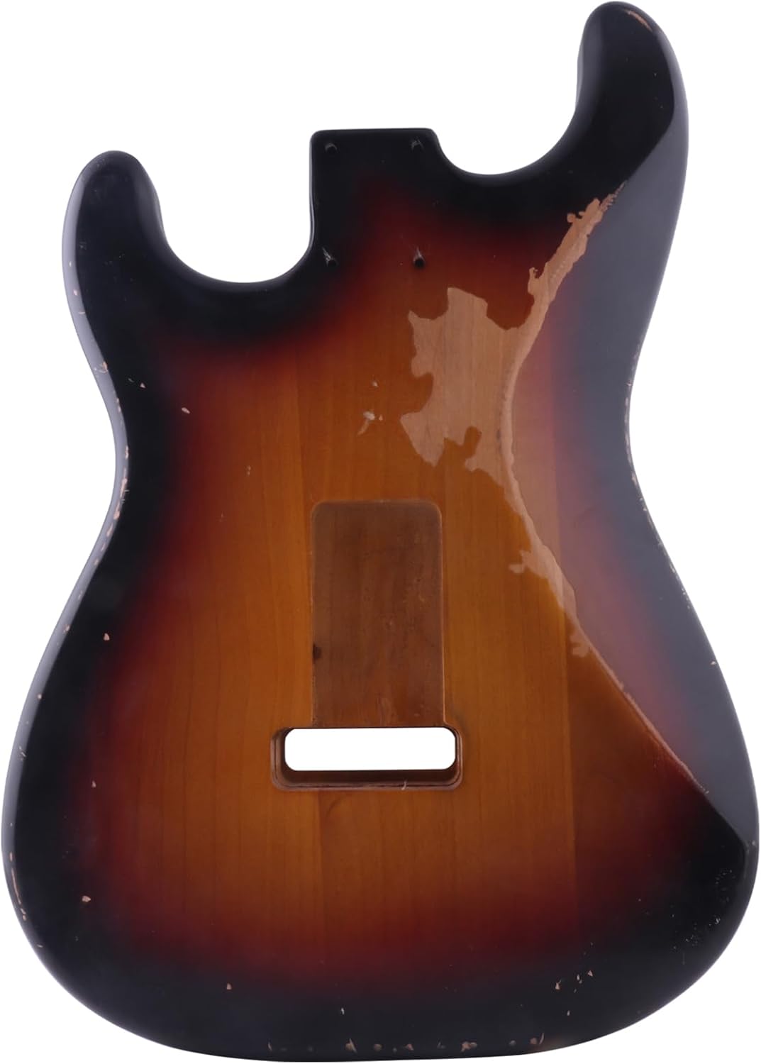 Sunsmile Relic Electric Guitar Body Nitro Top Alder Wood ST Style DIY Guitar Body H-S-H Route 3 Tone Sunburst Relic.