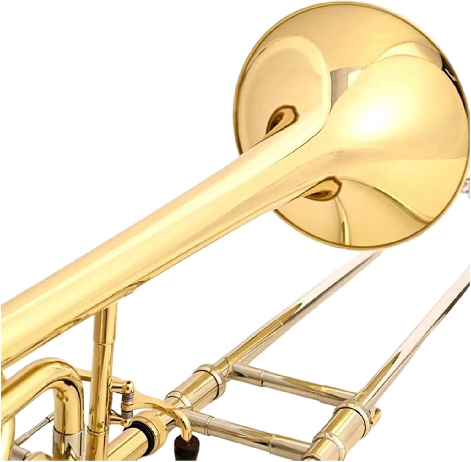 Adult Trombone Instrument Professionally Tuned Bass Trombone Bb Lacquered Gold Brass Instrument With Canvas Storage Box