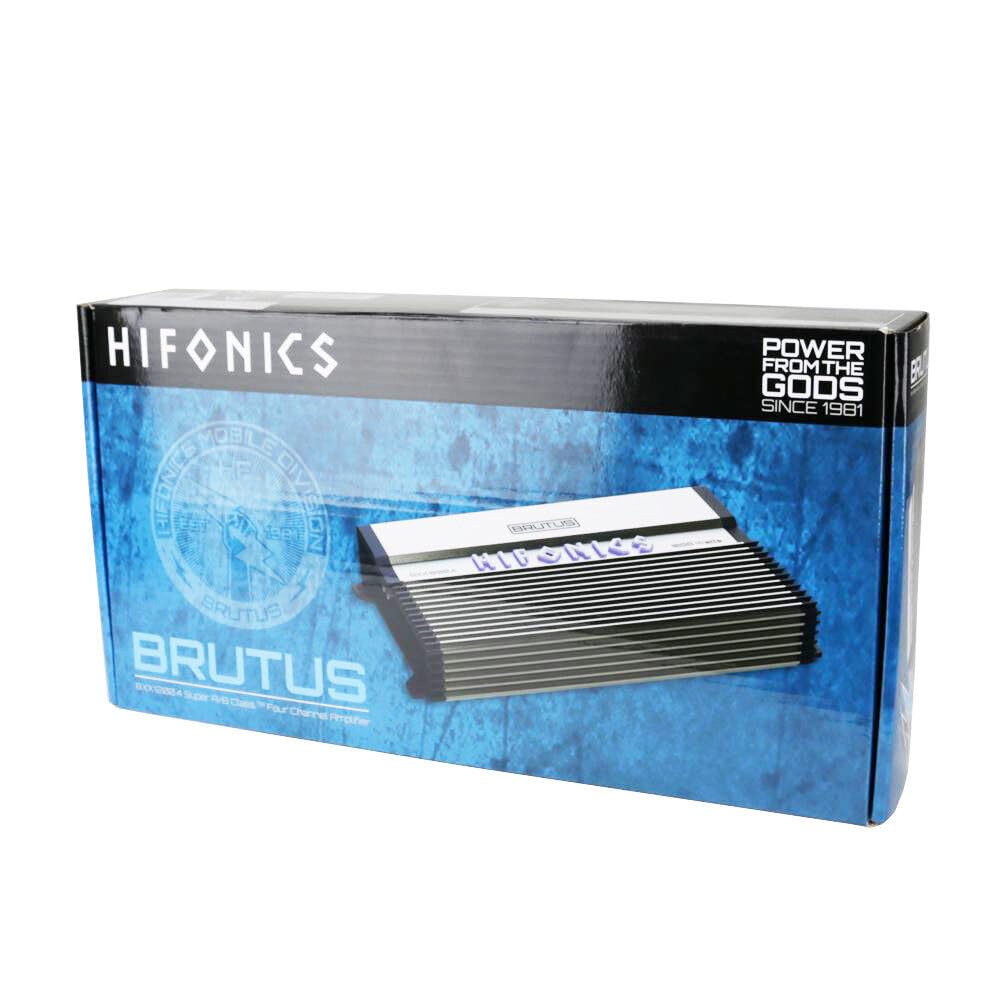 Hifonics BXX1200.4 Brutus 1200W Stable Ultra-Fi MOSFET 4-Channel Amplifier Class Super AB + 4-Channel 4-Gauge Amp Kit