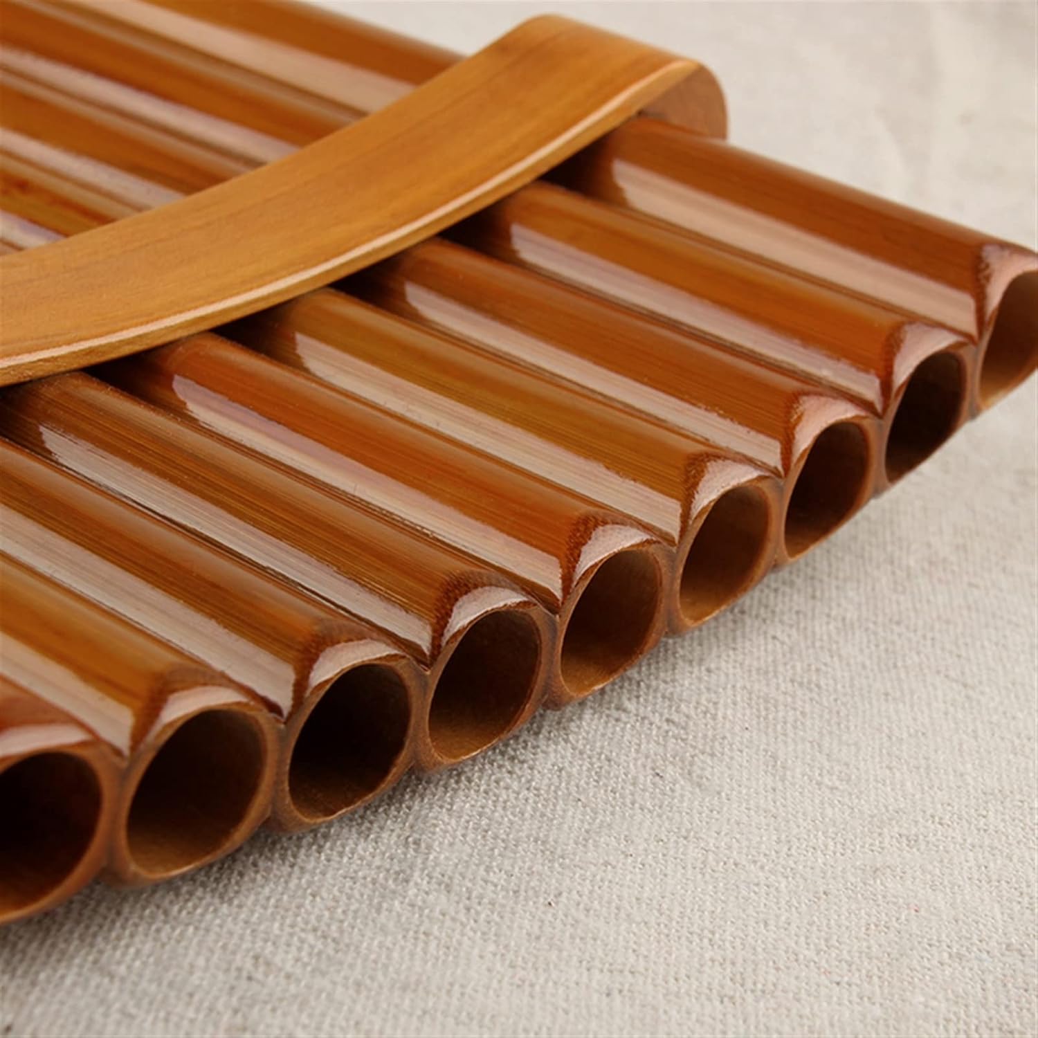 KESHUO Bamboo 15 Pipes C Key Pan Pipes Woodwind Instrument Traditional Musical Instrument Panpipes (Color : Right-Hand)